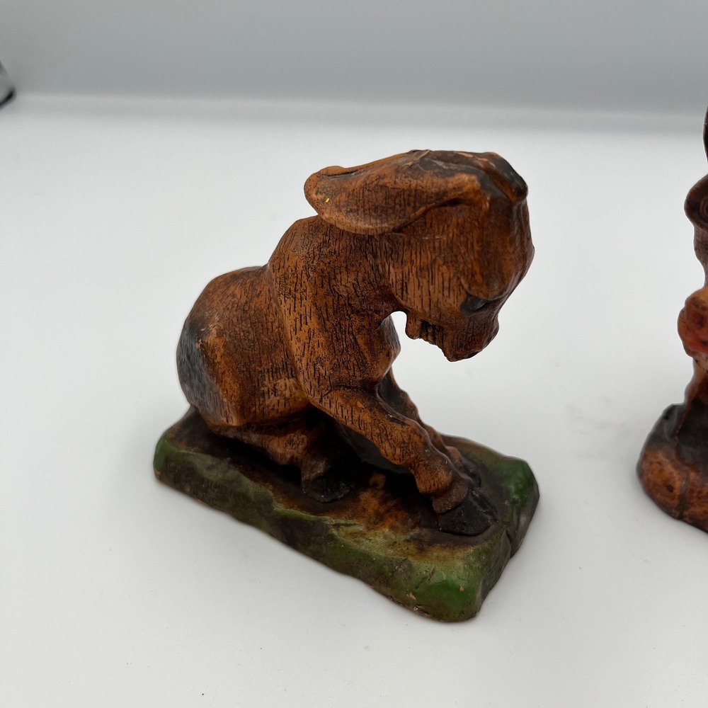 Vintage Resin Carved look Donkey Figurine - Picture 8 of 8